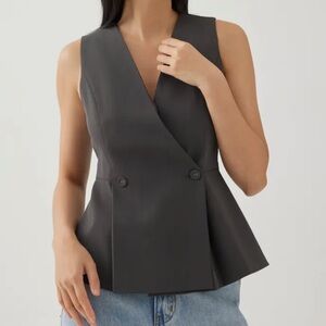 Love Bonito Lassie V-neck Peplum Wrap Top Size 4